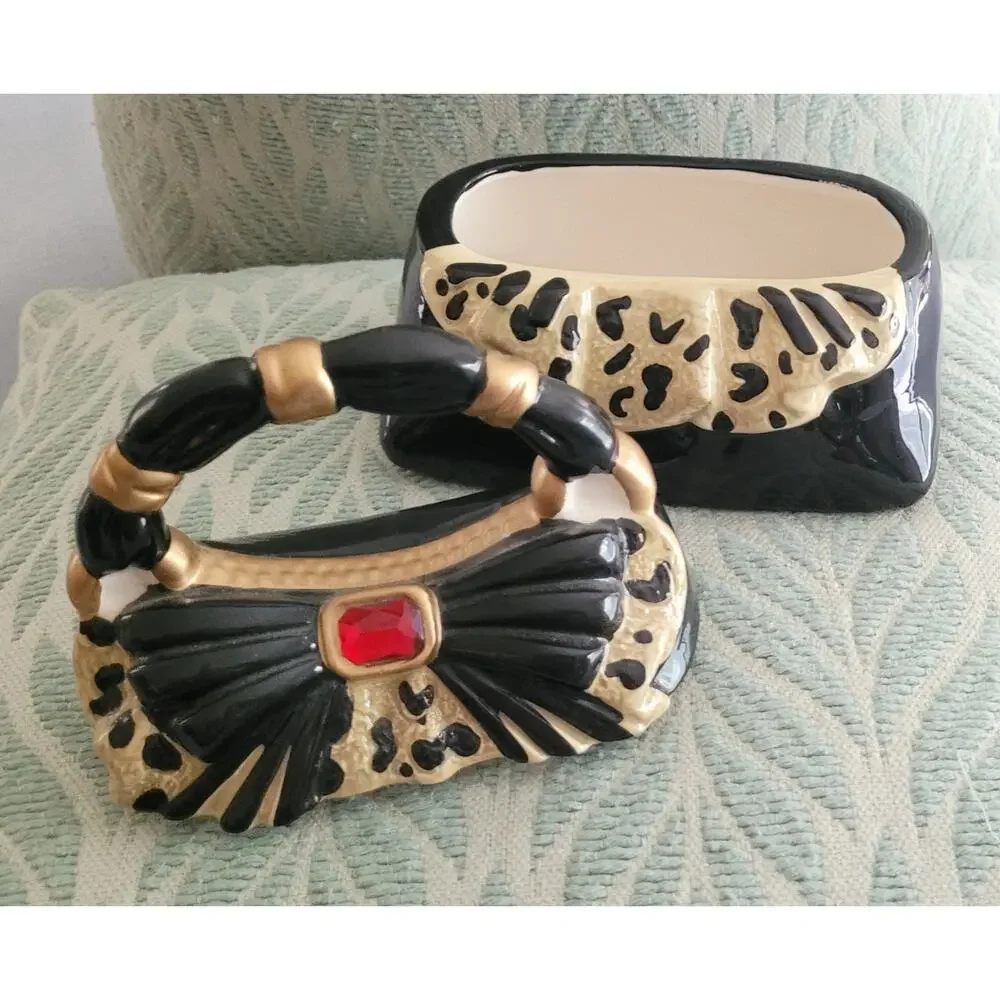 DAVID'S COOKIES Fashion Ceramic Handbag or Purse Cookie Jar-Vintage/2005